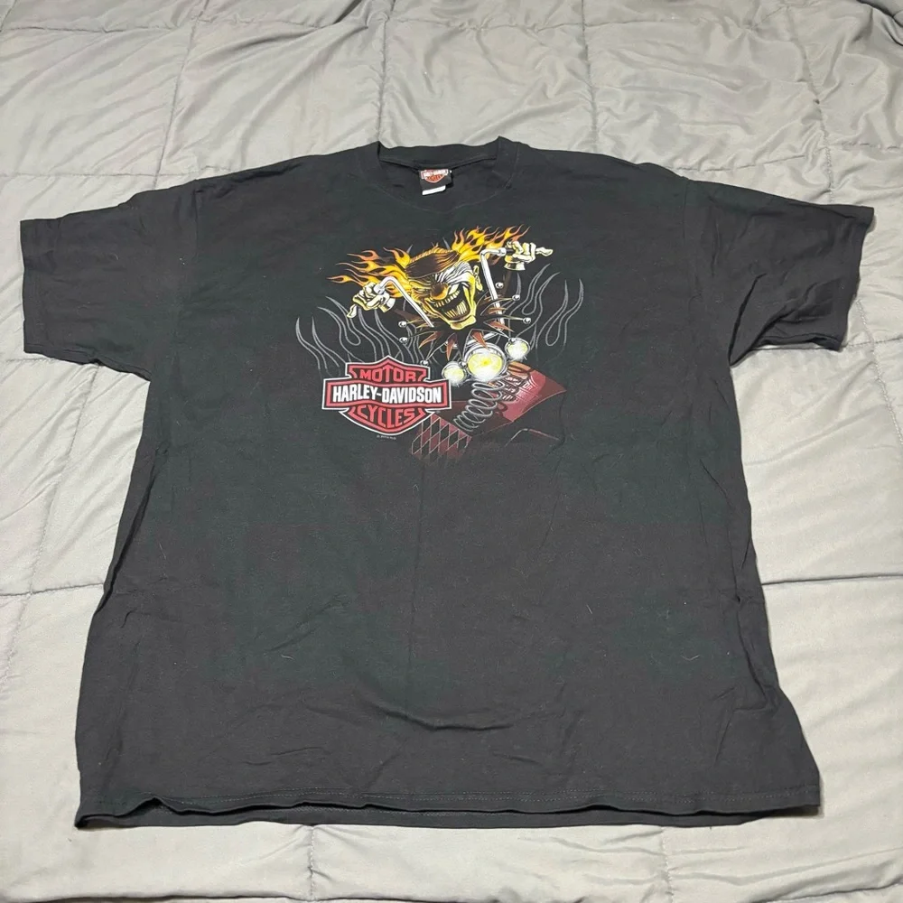Harley‎ Davidson Psycho Clown Jack in Box Lafayette LA Cajun -D T-Shirt 2xl